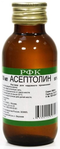 АСЕПТОЛИН 90% 100МЛ Р-Р Д/НАРУЖ ПРИМ инструкция по применению