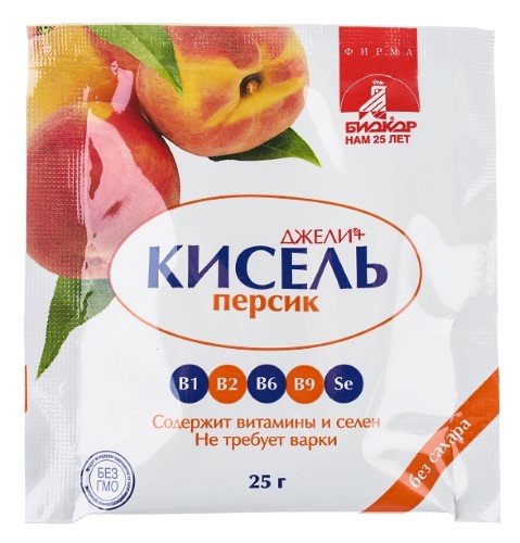 Изображение товара Джели+ кисель персик 25 гр порошок гранулированный