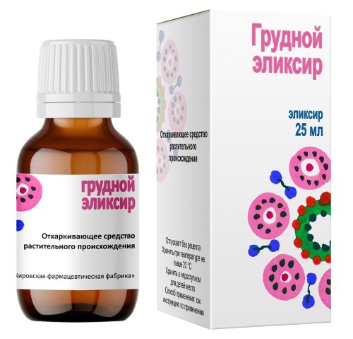 Изображение товара Грудной эликсир 25 мл для отхаркивания при кашле и бронхите
