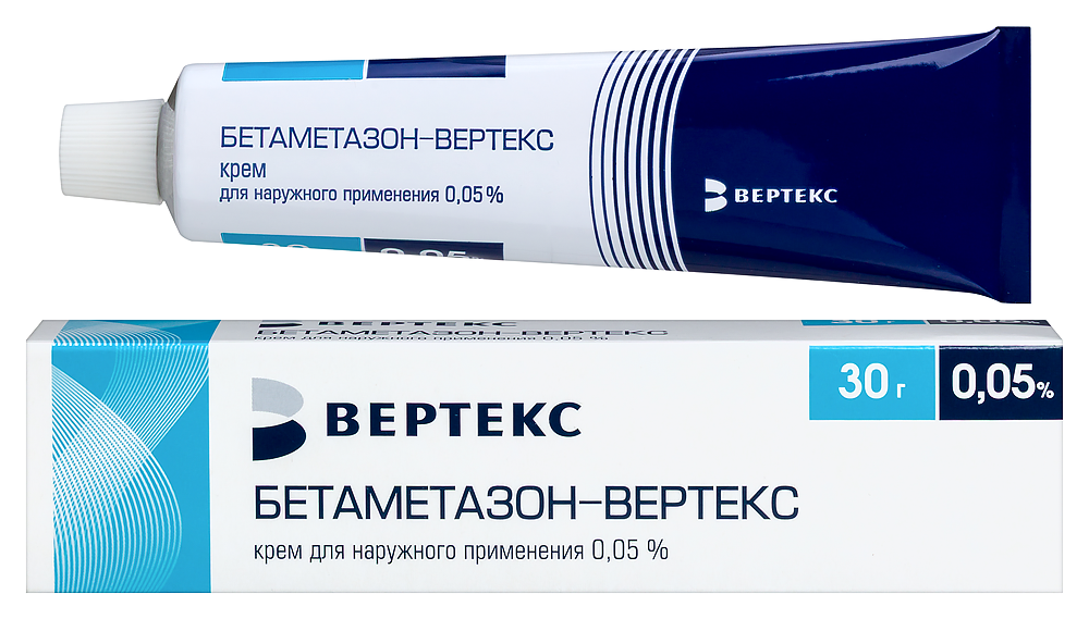 Изображение товара Бетаметазон-вертекс 0,05% крем для наружного применения 30 гр