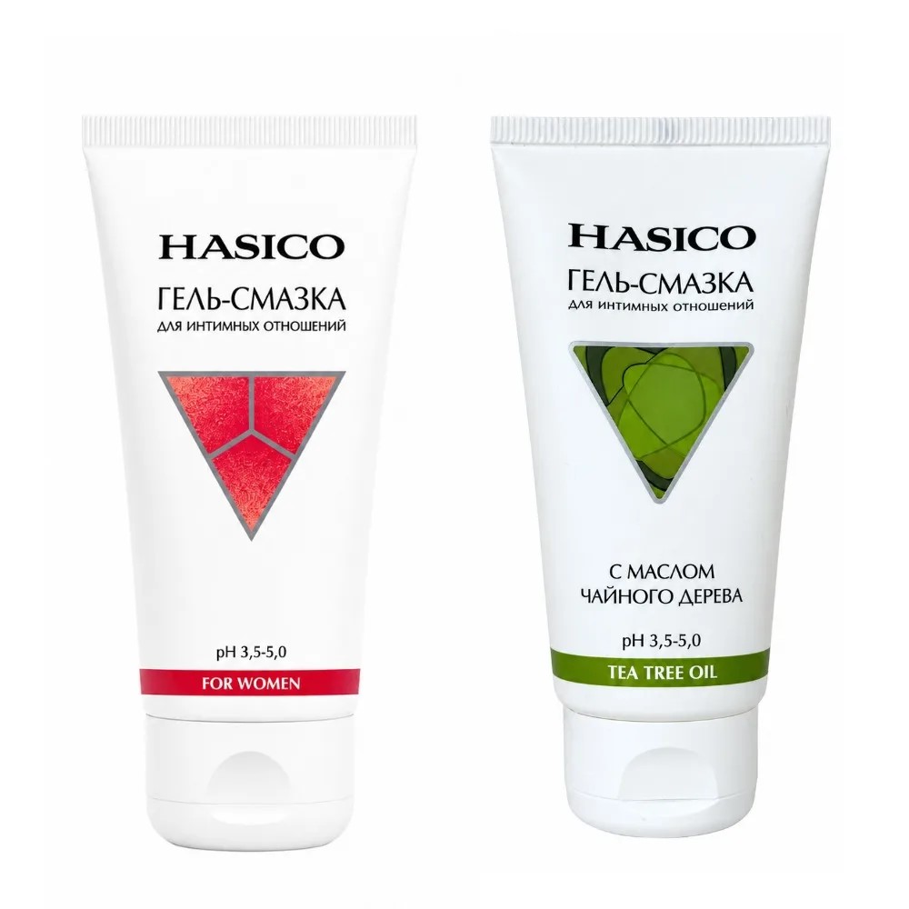 Изображение товара Набор из 2-х гель-смазок лубрикантов HASICO: for women 50 мл и TEA TREE OIL/ с маслом чайного дерева 50 мл. по спец.цене