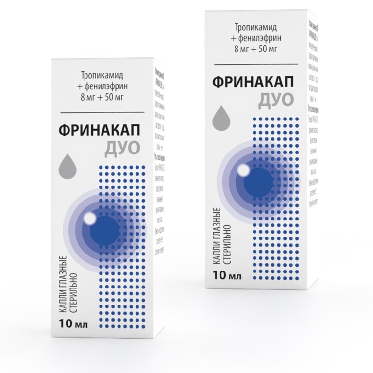 Изображение товара Набор 1+1 глазные капли Фринакап Дуо (тропикамид+фенилэфрин) - со скидкой Изображение товара Набор 1+1 глазные капли Фринакап Дуо (тропикамид+фенилэфрин) - со скидкой
