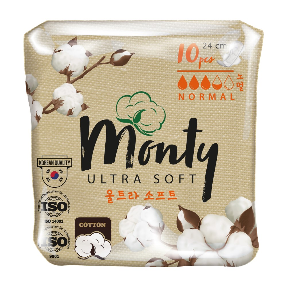 Изображение товара Monty прокладки ultra soft normal plus 10 шт.