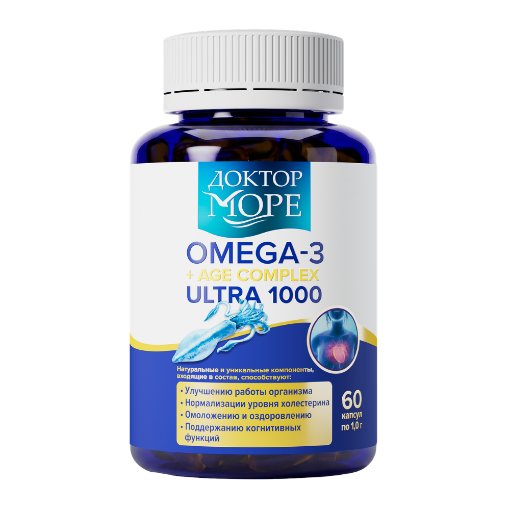 Доктор море omega-3+age ultra 1000 60 шт. капсулы массой 1000 мг инструкция по применению