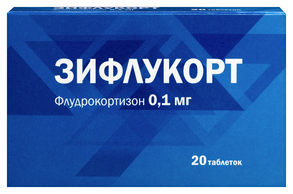 Изображение товара Зифлукорт 0,1 мг 20 шт таблетки для лечения надпочечников Изображение товара Зифлукорт 0,1 мг 20 шт таблетки для лечения надпочечников