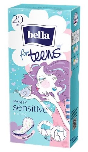 Изображение товара Bella panty for teens sensitive прокладки ежедневные 20 шт.