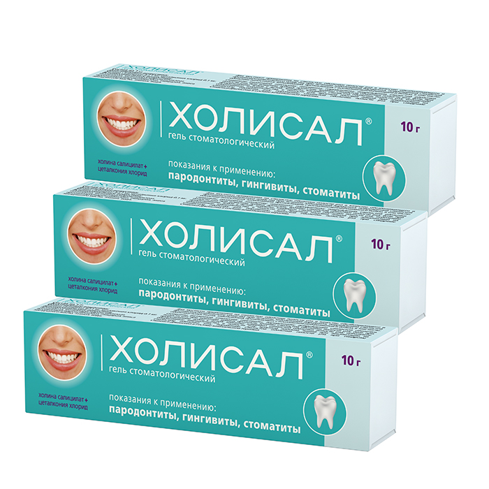 Изображение товара Набор из 3-х упаковок Холисал Гель 10г по специальной цене