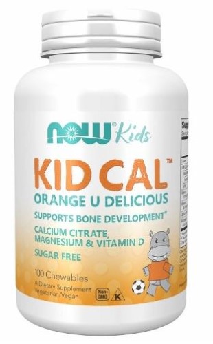 Изображение товара Now детский витаминный кальций 100 шт жевательные таблетки с витамином D2