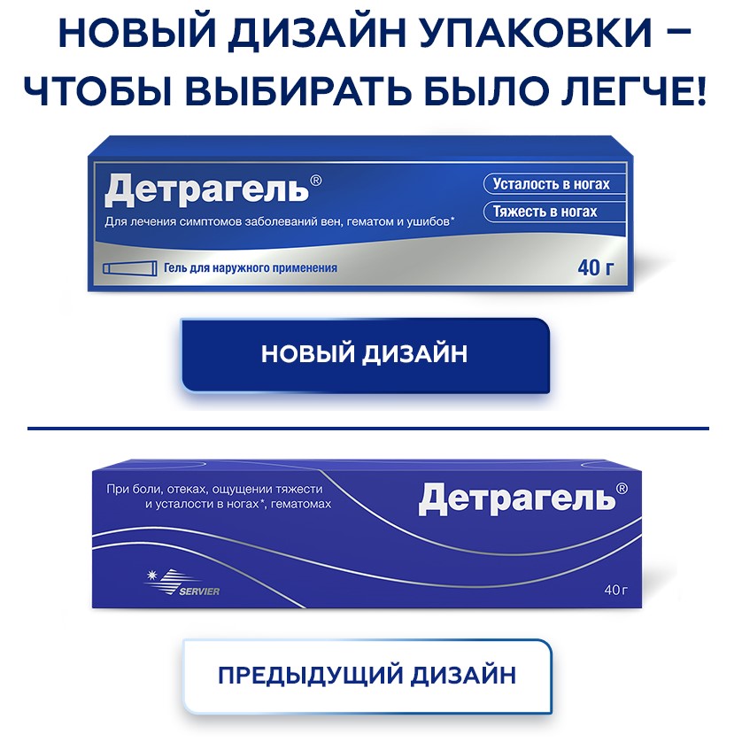 Изображение товара Детрагель гель для вен и травм 40 гр противовоспалительный и восстанавливающий средство
