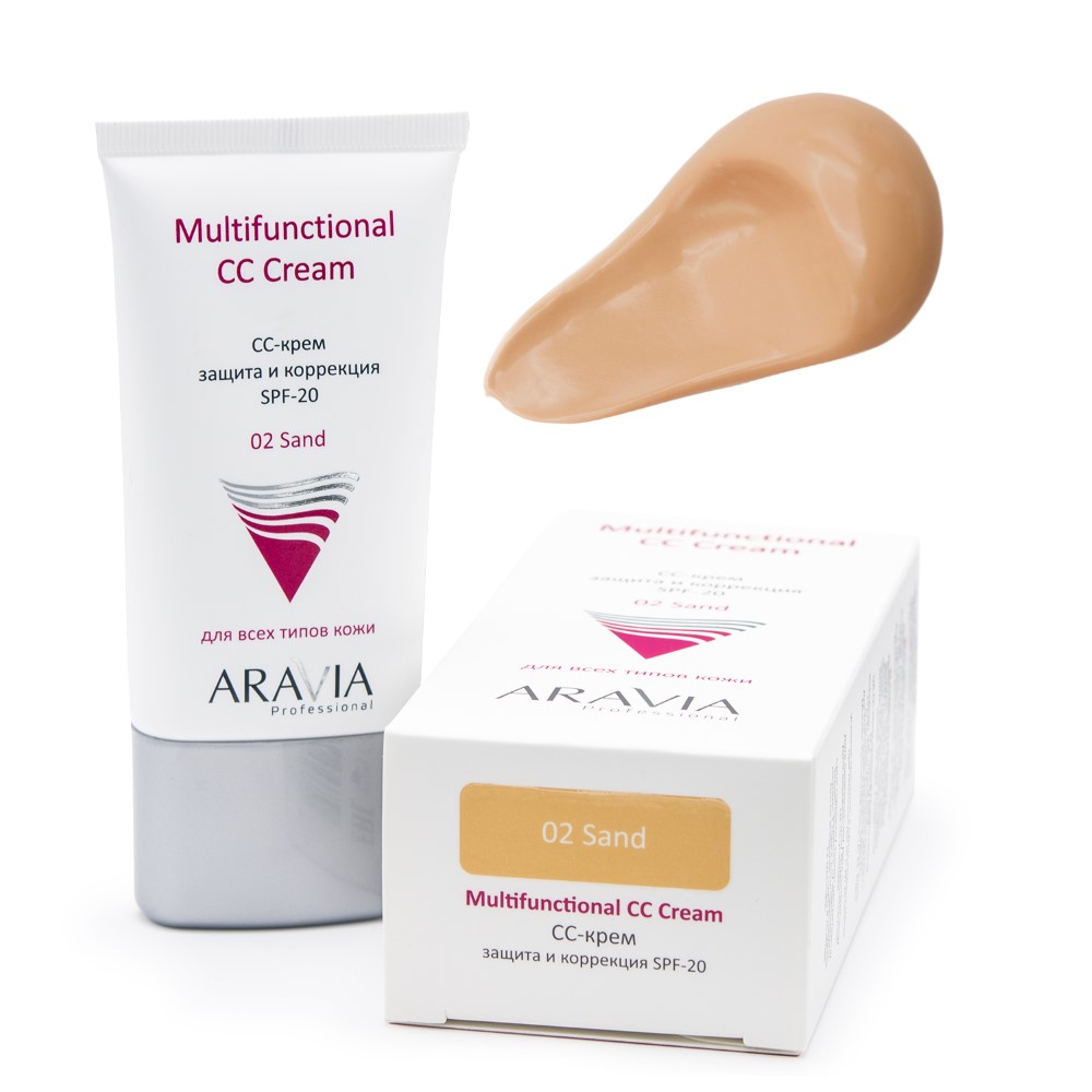 Изображение товара Aravia professional cc-крем для лица защитный spf-20 тон 02 50 мл