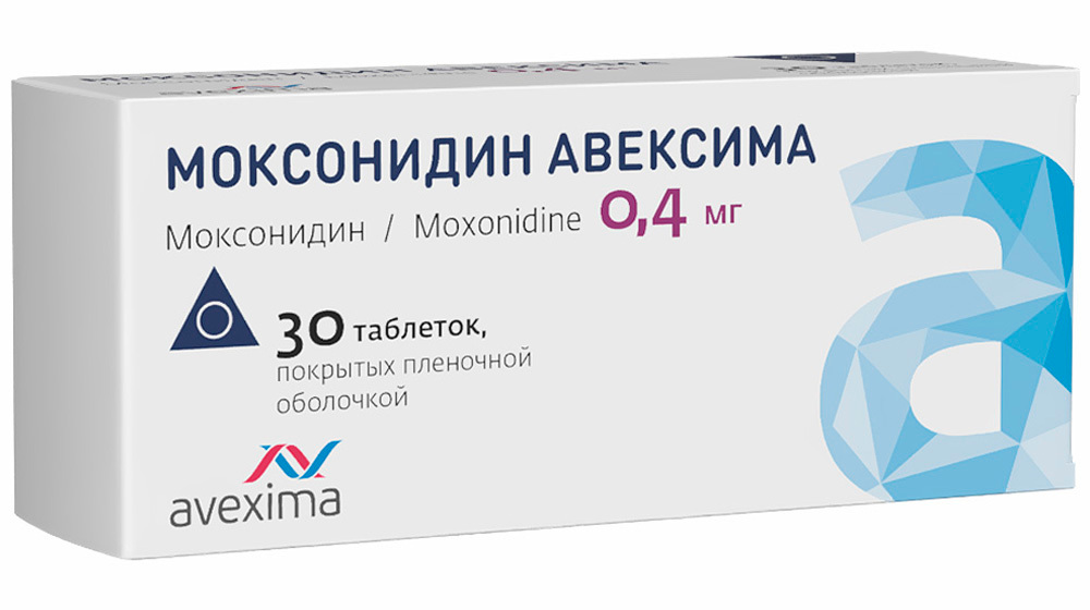 Изображение товара Моксонидин авексима 0,4 мг таблетки покрытые пленочной оболочкой 30 шт. для лечения гипертензии