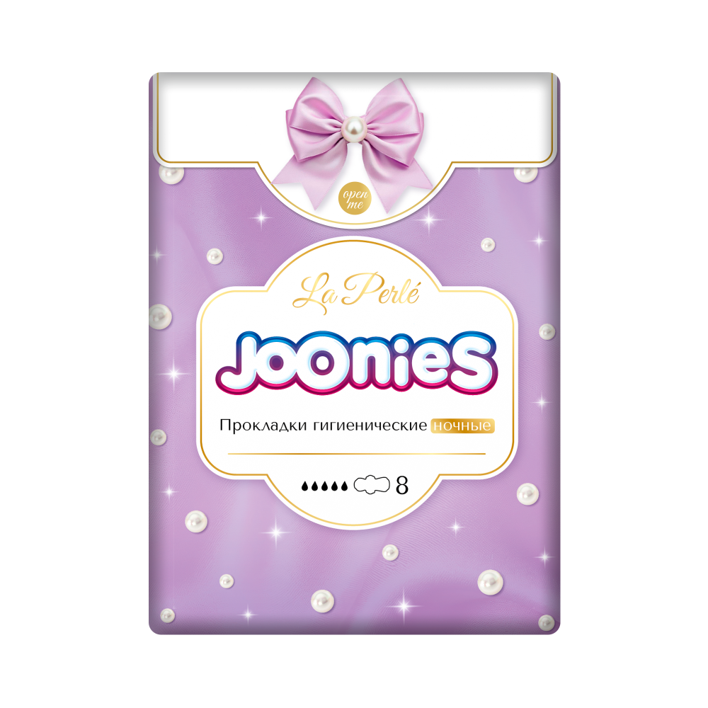 Изображение товара Прокладки ночные Joonies La Perle 8 шт