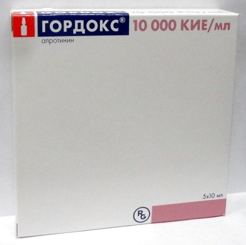 ГОРДОКС 10000 КИЕ/МЛ 10МЛ N5 АМП Р-Р В/В инструкция по применению