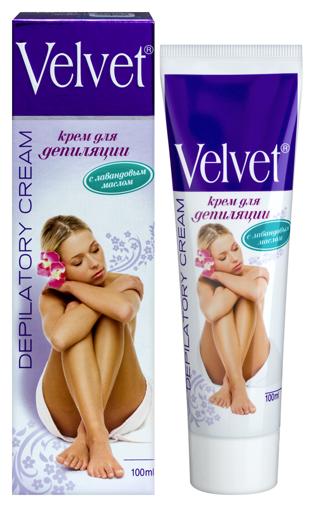 Изображение товара Крем для депиляции Velvet с лавандовым маслом 100 мл для гладкой кожи