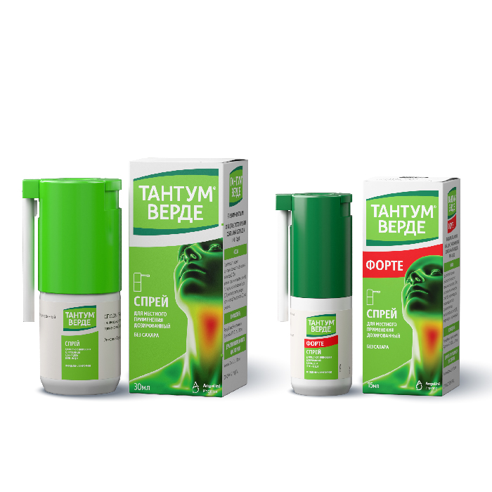 Изображение товара Набор Тантум верде спрей + Тантум верде форте спрей со скидкой