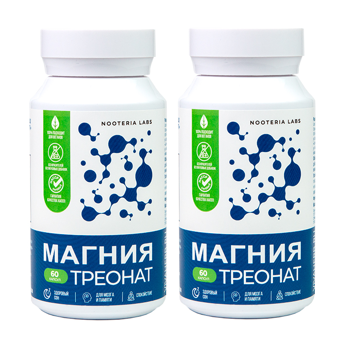 Изображение товара Набор из 2 уп. NOOTERIA LABS МАГНИЯ ТРЕОНАТ N60 КАПС ПО 826МГ  по специальной цене