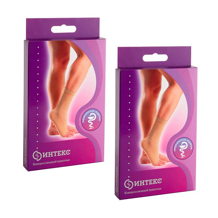 Изображение товара Набор из 2-х бандажей ИНТЕКС на голеностопный сустав K2 XL со скидкой 20%