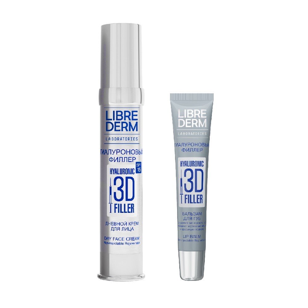 Изображение товара Набор ЛИБРИДЕРМ ГИАЛУРОН ФИЛЛЕР 3D: крем дневной для лица + бальзам для губ