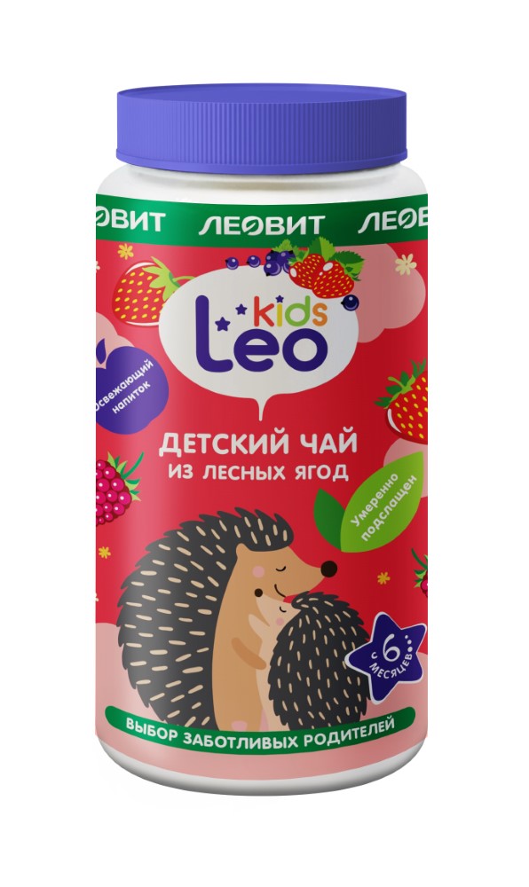 Изображение товара Леовит leo kids чай гранулированный быстрорастворимый из лесных ягод с 6 месяцев 200 гр