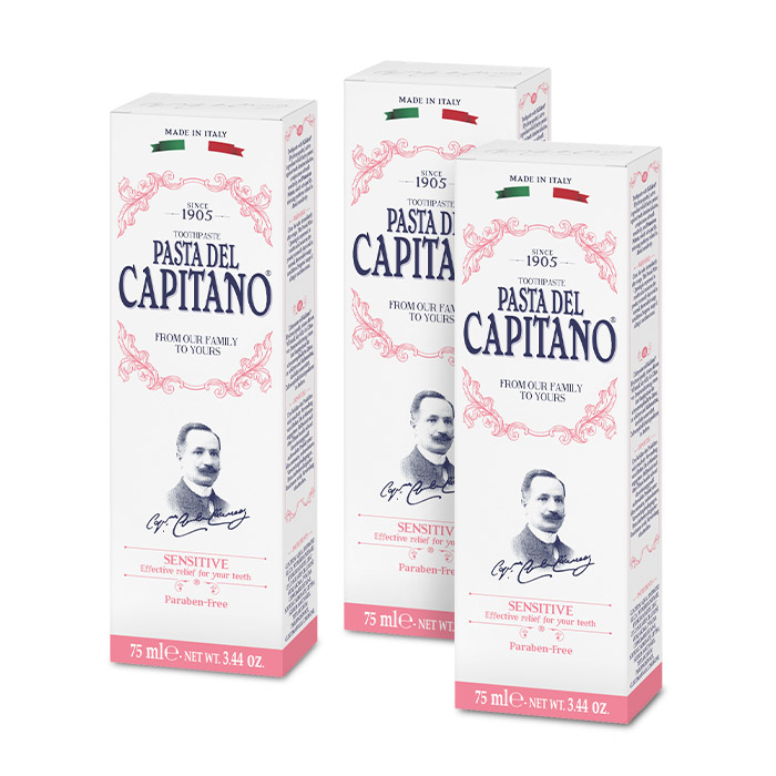 Изображение товара НАБОР 3=2 PASTA DEL CAPITANO 1905 ЗУБНАЯ ПАСТА ДЛЯ ЧУВСТВИТЕЛЬНЫХ ЗУБОВ 75МЛ