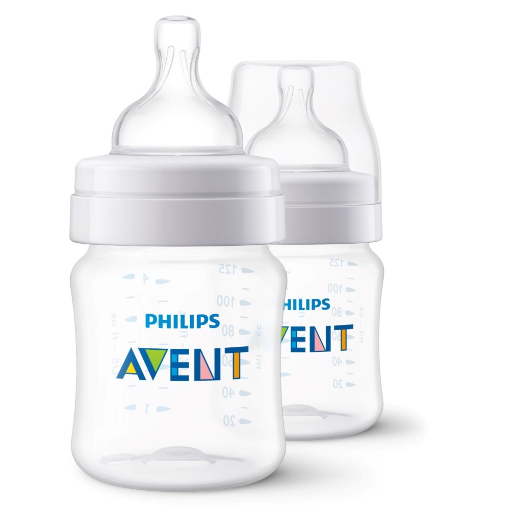 Avent бутылочка для кормления Anti-Colic 125 мл 2 шт SCY100/02 - цена 1094  руб., купить в интернет аптеке в Алуште Avent бутылочка для кормления  Anti-Colic 125 мл 2 шт SCY100/02, инструкция по применению