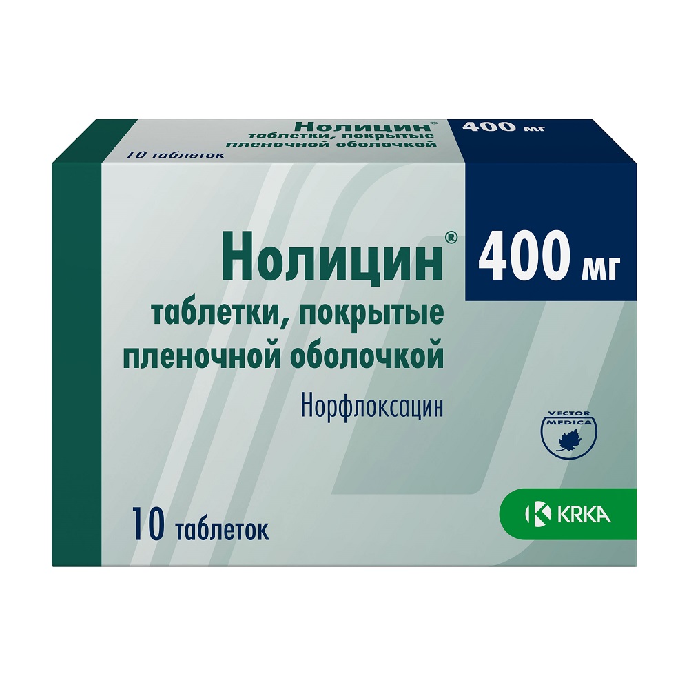 Нолицин 400 Мг 10 Шт. Таблетки, Покрытые Пленочной Оболочкой.