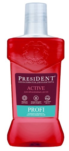 Изображение товара President profi ополаскиватель для полости рта active 250 мл