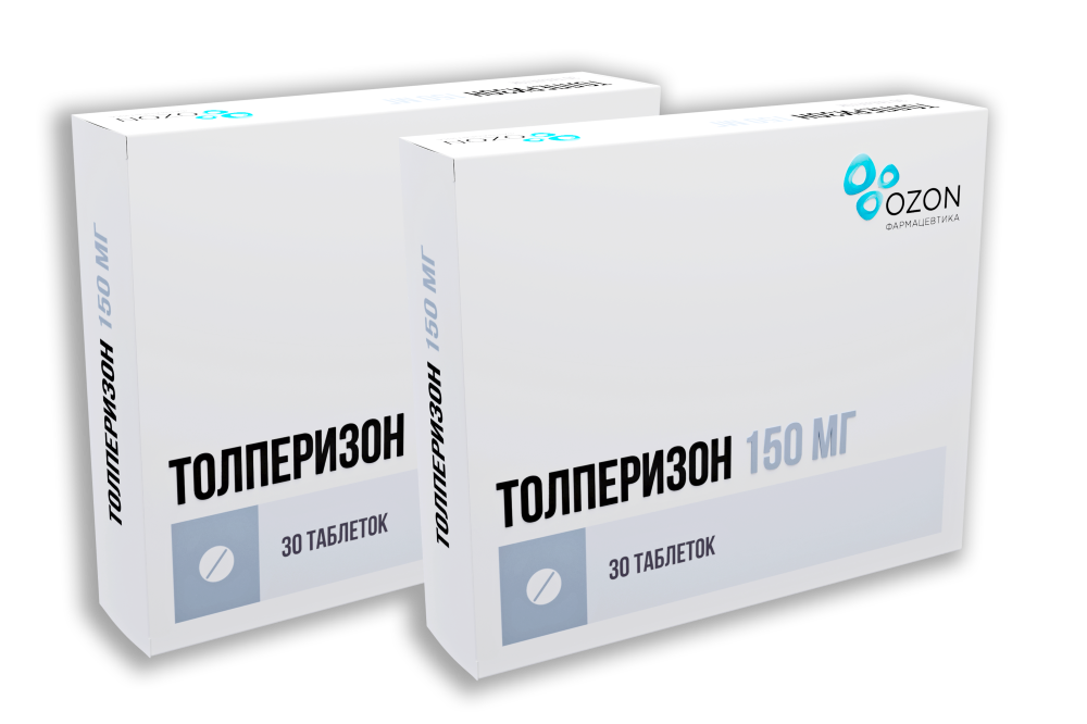 Изображение товара Набор из 2х упаковок Толперизон таб. 150мг №30 со скидкой!