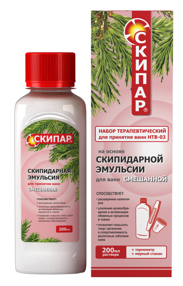 Изображение товара Терапевтический набор для ванн Скипар НТВ-03 200 мл - расслабление и оздоровление