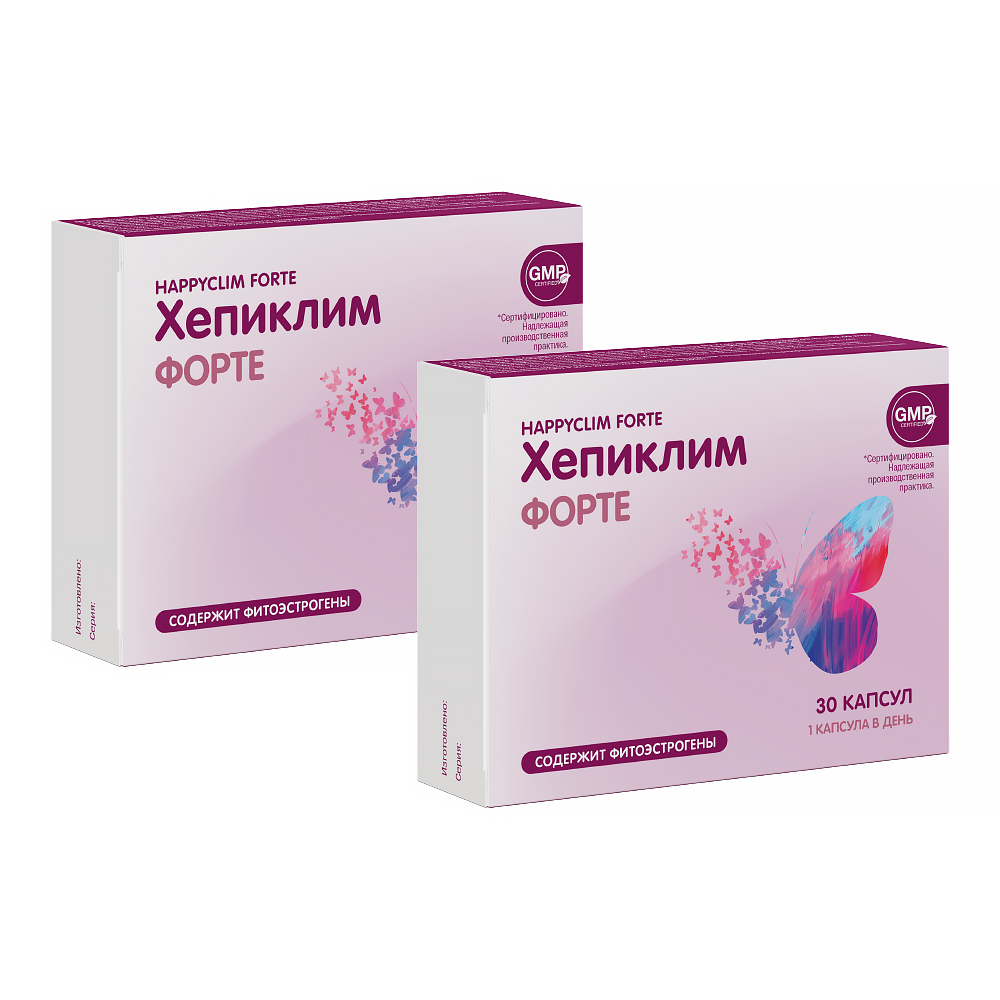 Изображение товара  Набор из 2 уп. Хепиклим форте 30 шт. капсулы массой 645 мг со скидкой