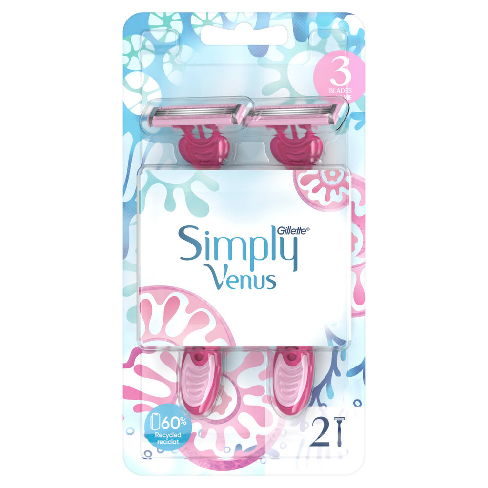 Изображение товара Gillette venus 3 simply одноразовая бритва 2 шт.