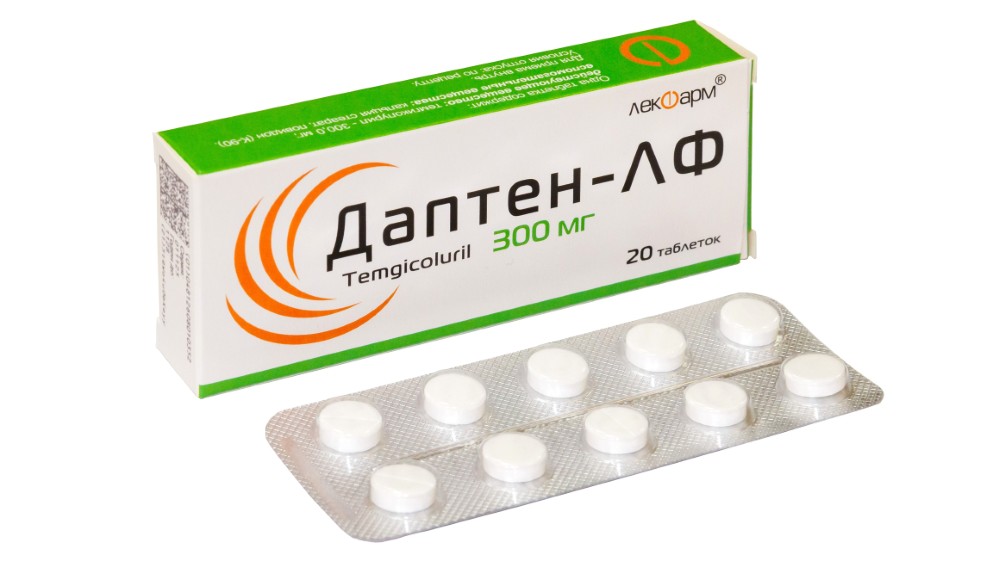 Даптен-ЛФ 300 мг 20 шт. таблетки инструкция по применению