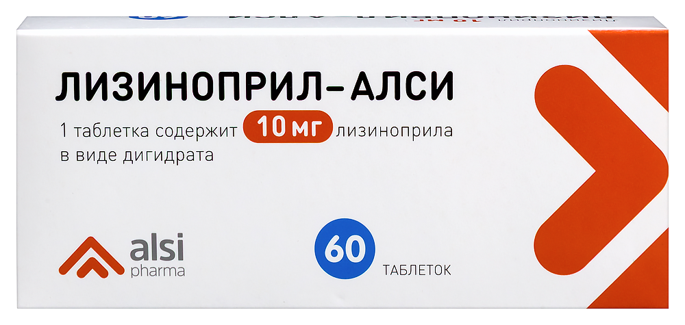 Изображение товара Лизиноприл-алси 10 мг 60 шт таблетки для контроля артериального давления Изображение товара Лизиноприл-алси 10 мг 60 шт таблетки для контроля артериального давления