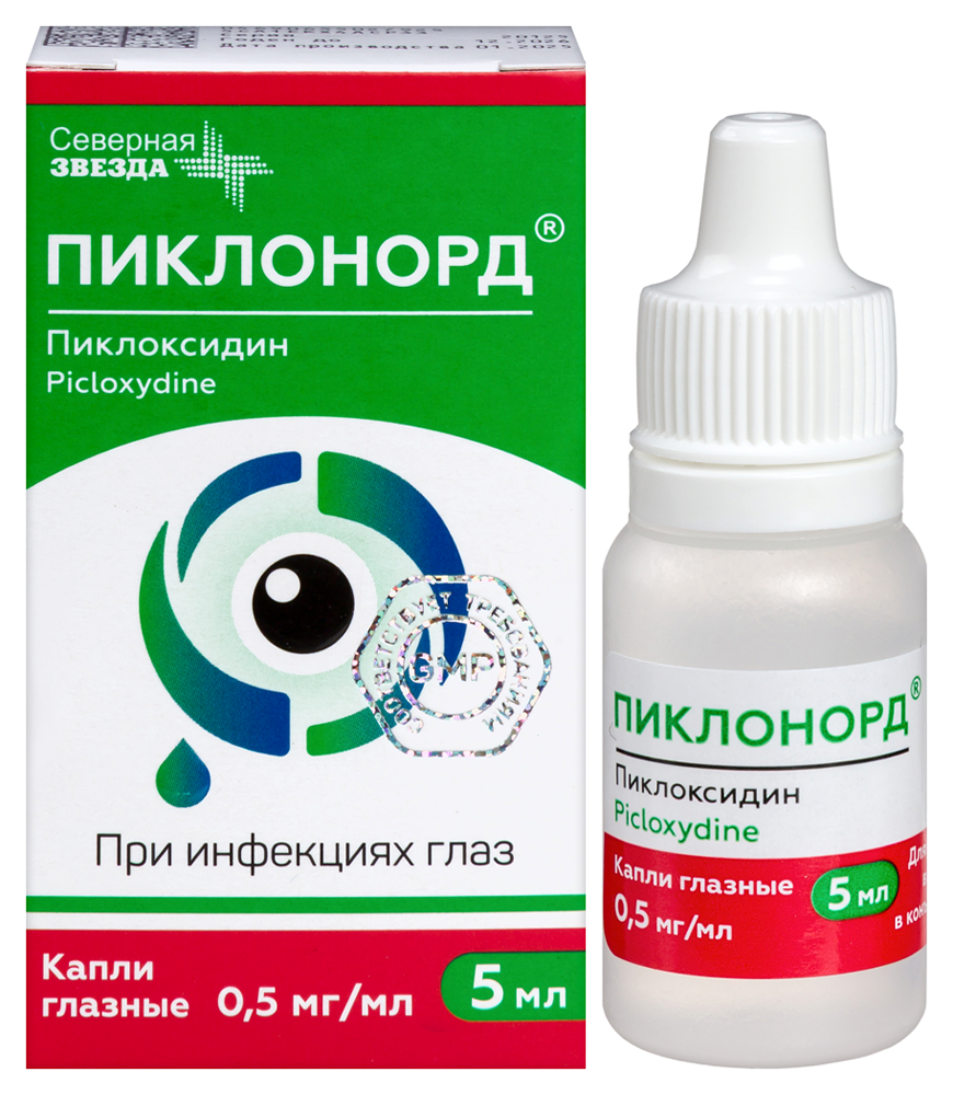 Изображение товара ПИКЛОНОРД 0,5 мг/мл капли глазные 5 мл для лечения инфекций