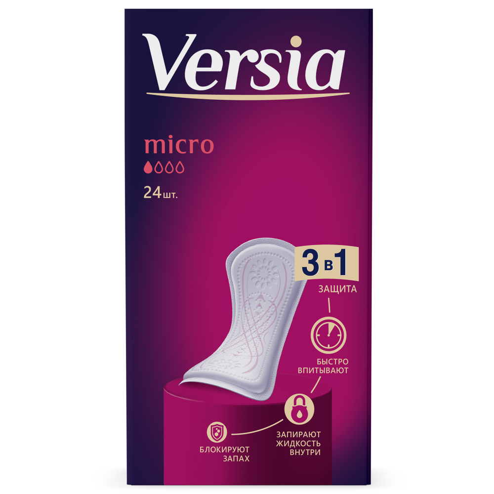 Изображение товара Versia прокладки для женщин урологические micro 24 шт.