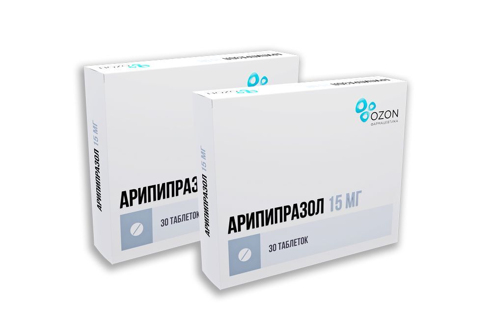 Изображение товара Набор из 2-х упаковок Арипипразол таб. 15мг №30 со скидкой!