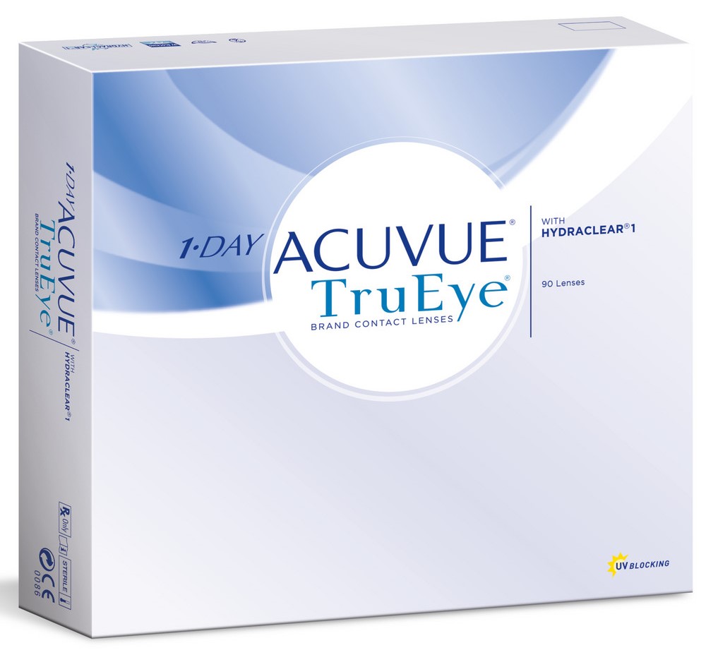 Acuvue 1day trueye однодневные контактные линзы/-2,25/ 90 шт. - цена 7019  руб., купить в интернет аптеке в Усть-Лабинске Acuvue 1day trueye  однодневные контактные линзы/-2,25/ 90 шт., инструкция по применению