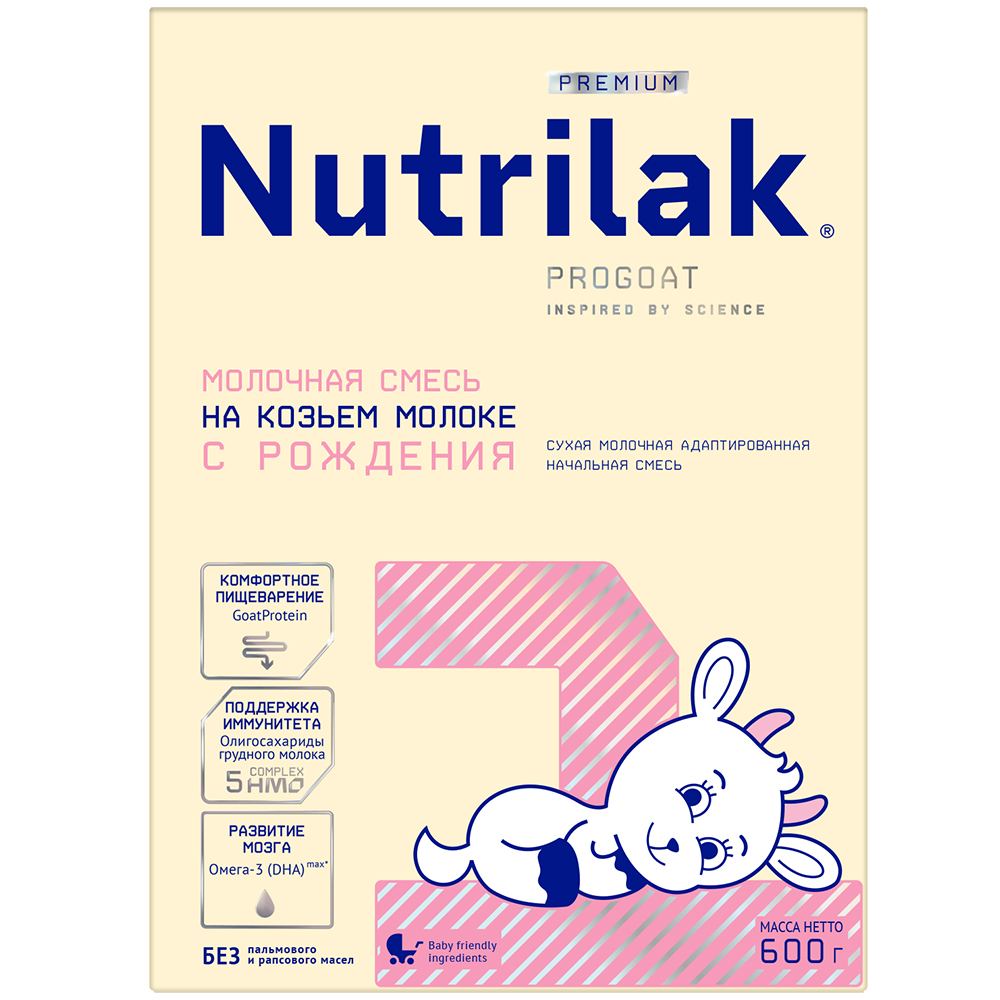 Изображение товара Nutrilak premium 1 смесь сухая молочная адаптированная на основе козьего молока 600 гр