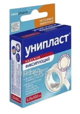 Изображение товара Лейкопластырь унипласт фиксирующий нетканый 1,25х500 см
