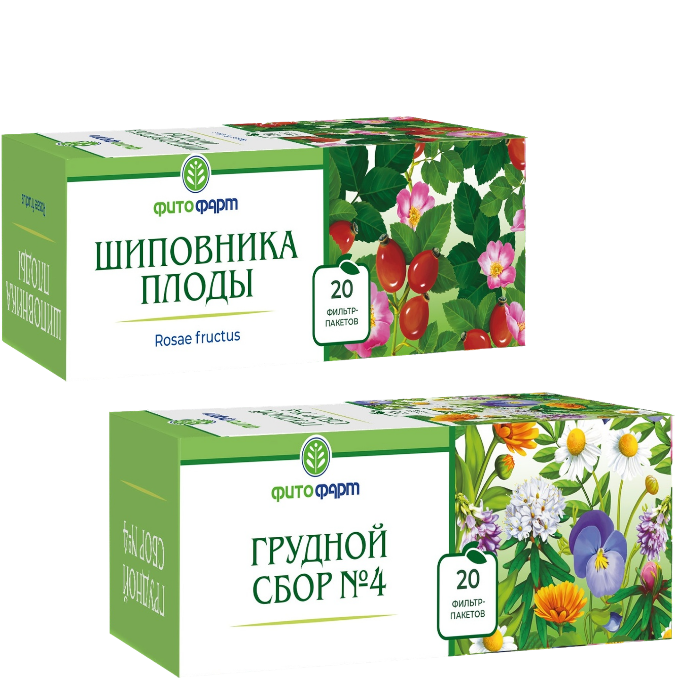 Изображение товара Набор при простуде: сбор грудной + сбор шиповника по специальной цене