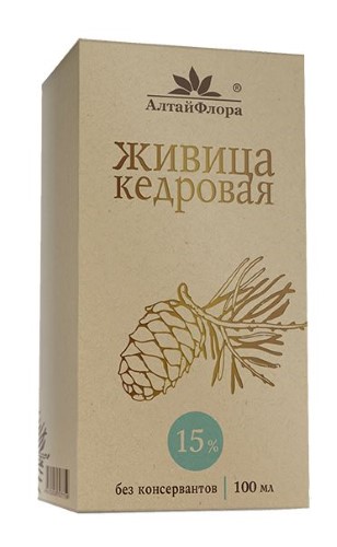 Изображение товара Алтайфлора живица кедровая 15% с прополисом 100 мл натуральная добавка