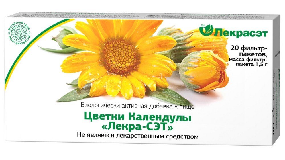 Изображение товара Цветки календулы лекра-сэт 1,5 20 шт. фильтр-пакеты