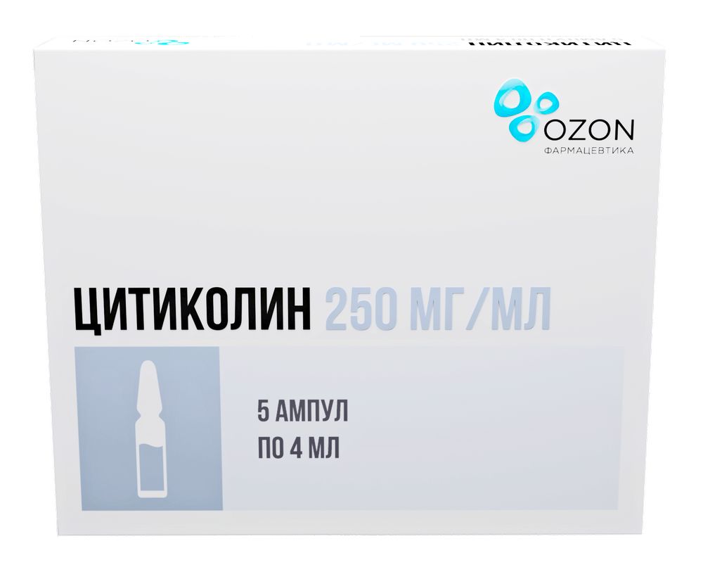 Цитиколин 250 мг/мл раствор для внутривенного и внутримышечного введения 4  мл ампулы 5 шт. - цена 540.40 руб., купить в интернет аптеке в Ессентуках  Цитиколин 250 мг/мл раствор для внутривенного и внутримышечного