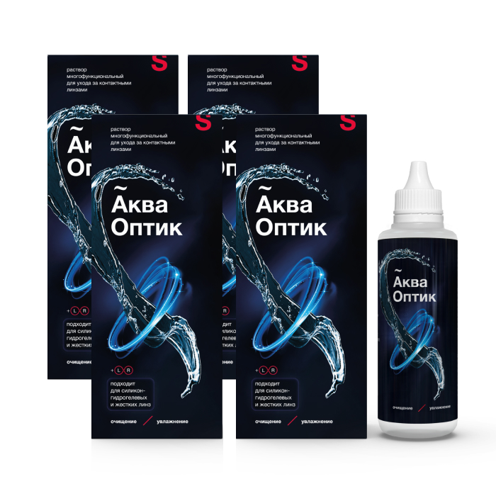 Изображение товара Набор из 4 уп АкваОптик 120мл со скидкой