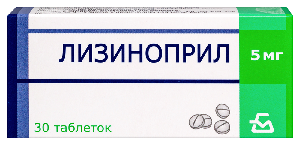 Изображение товара Лизиноприл 5 мг 30 таблеток для лечения гипертензии и сердечной недостаточности