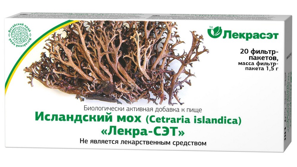 Изображение товара Исландский мох - лекра-сэт 1,5 20 шт. фильтр-пакеты