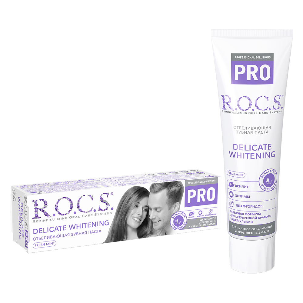 Изображение товара Rocs зубная паста pro fresh mint деликатное отбеливание 135 гр