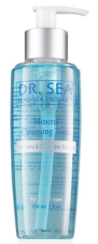 Изображение товара Очищающий минеральный тоник Dr sea с алоэ вера и огурцом 210 мл