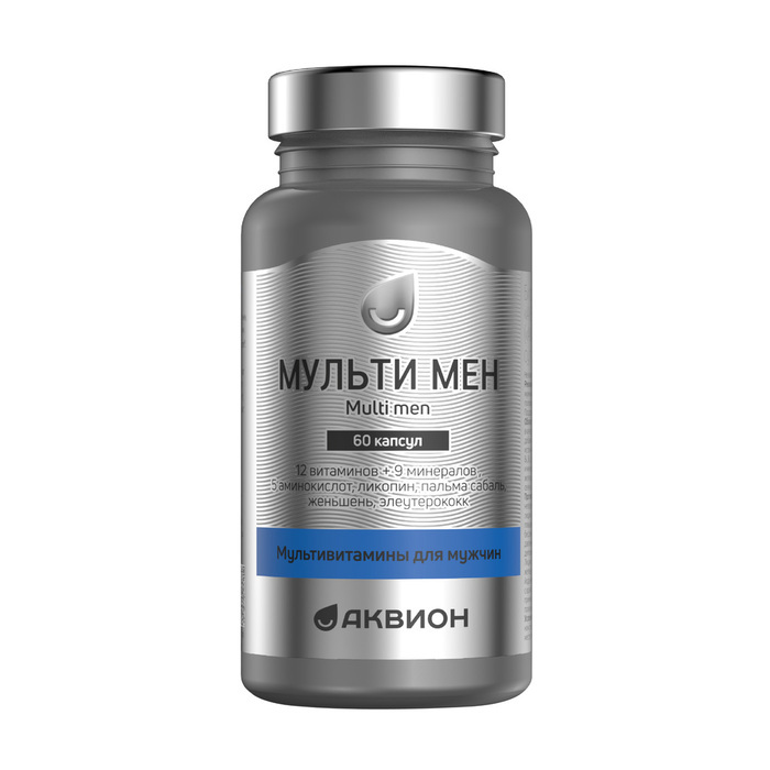 Изображение товара Аквион мультивитамины для мужчин 60 капсул - комплекс витаминов и минералов