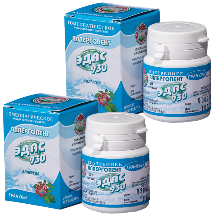 Изображение товара Набор ЭДАС-930 Аллергопент со скидкой 30%на вторую упаковку